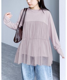 reca | チュール付きロンＴシャツ(Tシャツ/カットソー)