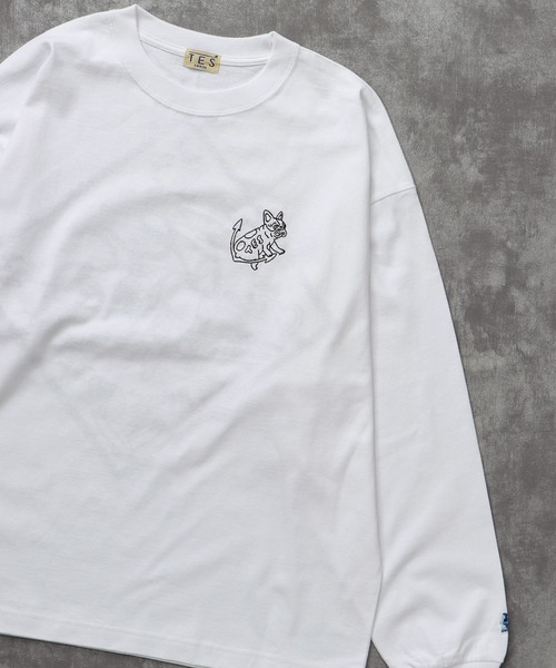 The Endless Summer（エンドレスサマー）の「TES BANDANA EMB LONG SLEEVE BIG T-SHIRT / ロンT（Tシャツ/カットソー・メンズ・ホワイト/ネイビー/ブラック・SMALL/MEDIUM/LARGE/X-LARGE）」の8枚目の写真