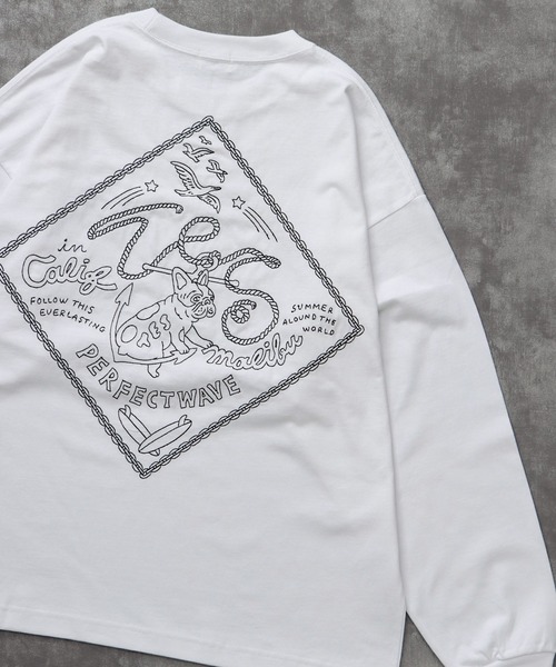 The Endless Summer（エンドレスサマー）の「TES BANDANA EMB LONG SLEEVE BIG T-SHIRT / ロンT（Tシャツ/カットソー・メンズ・ホワイト/ネイビー/ブラック・SMALL/MEDIUM/LARGE/X-LARGE）」の9枚目の写真