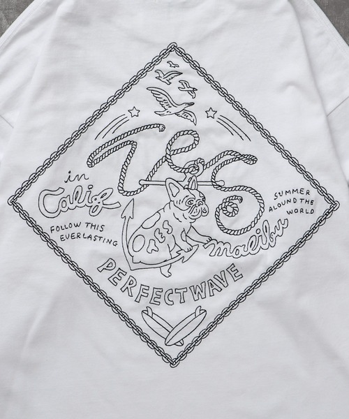 The Endless Summer（エンドレスサマー）の「TES BANDANA EMB LONG SLEEVE BIG T-SHIRT / ロンT（Tシャツ/カットソー・メンズ・ホワイト/ネイビー/ブラック・SMALL/MEDIUM/LARGE/X-LARGE）」の10枚目の写真