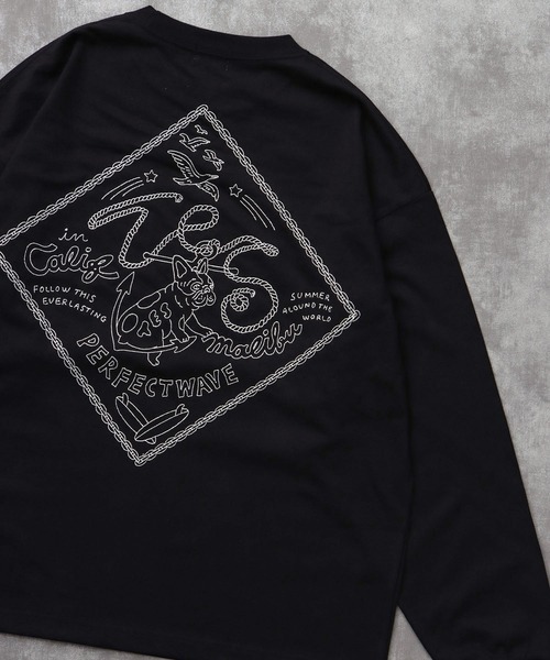 The Endless Summer（エンドレスサマー）の「TES BANDANA EMB LONG SLEEVE BIG T-SHIRT / ロンT（Tシャツ/カットソー・メンズ・ホワイト/ネイビー/ブラック・SMALL/MEDIUM/LARGE/X-LARGE）」の14枚目の写真