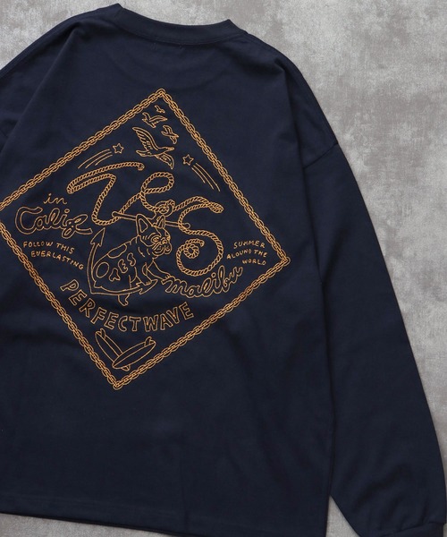 The Endless Summer（エンドレスサマー）の「TES BANDANA EMB LONG SLEEVE BIG T-SHIRT / ロンT（Tシャツ/カットソー・メンズ・ホワイト/ネイビー/ブラック・SMALL/MEDIUM/LARGE/X-LARGE）」の4枚目の写真