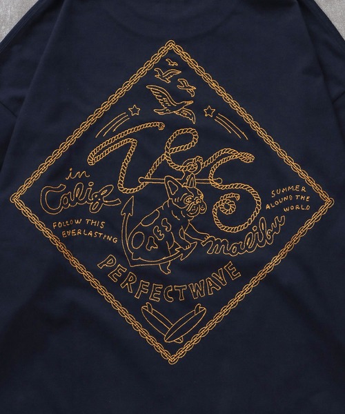 The Endless Summer（エンドレスサマー）の「TES BANDANA EMB LONG SLEEVE BIG T-SHIRT / ロンT（Tシャツ/カットソー・メンズ・ホワイト/ネイビー/ブラック・SMALL/MEDIUM/LARGE/X-LARGE）」の5枚目の写真