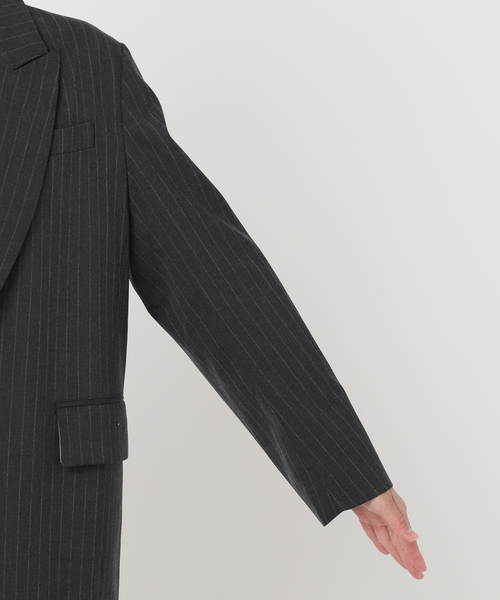 セール】ORDINARY ストライプジャケット（テーラードジャケット