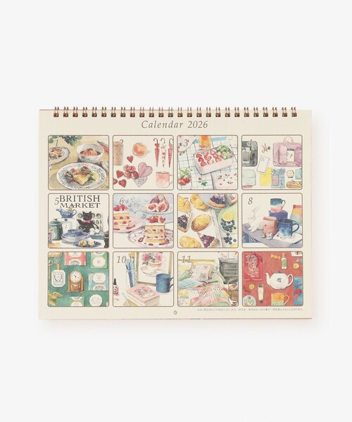 Afternoon Tea（アフタヌーンティー）の「水彩カレンダー A4（手帳/メモ帳・レディース・ホワイト・ONE SIZE）」の3枚目の写真