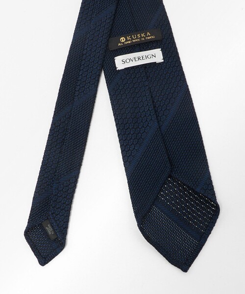 【未使用】UNITED ARROWS ユナイテッドアローズ　ネクタイ　ストライプ UNITED ARROWS - 【NAVY】ホワイト レジメンタルストライプ ネクタイの