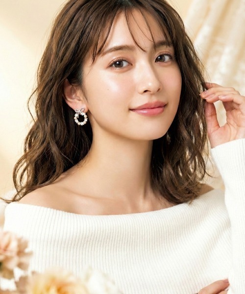 VIBGYOR（ヴィブジョー）の「【IZU】 〈2個SET〉 リボン×パール×ジルコニア サークルピアス シルバー＆ゴールド 亜鉛合金 レディース 上品可愛い 両耳用（ピアス（両耳用）・レディース・ゴールド/シルバー・FREE）」の3枚目の写真