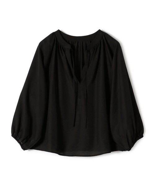 【A&S】ギャザーブラウスミドル丈 セール】【洗える】ギャザースリーブ ブラウス（シャツ/ブラウス