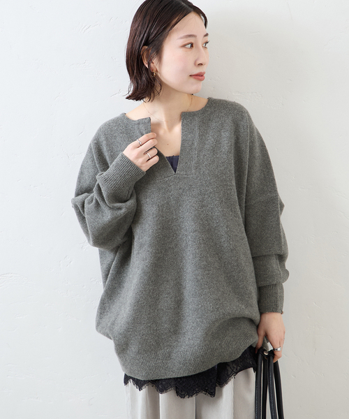 セール】《WEB限定追加》MUSIC カフタンプルオーバー（ニット/セーター