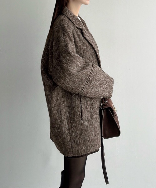 セール】コクーンスリーブシャギージャケットコート（その他アウター