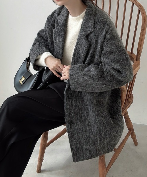 セール】コクーンスリーブシャギージャケットコート（その他アウター