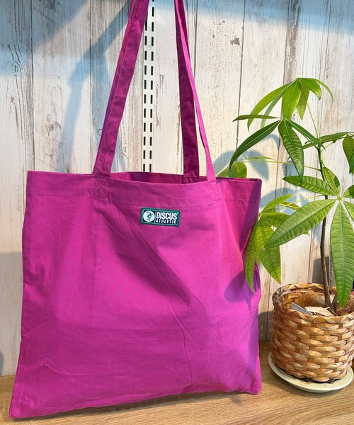 DISCUS（ディスカス）の「DISCUS/ディスカス プリントコットントート/BIGロゴ/カレッジ（トートバッグ・レディース・ブラック/レッド/ピンク/ベージュ/ブルー・FREE）」の9枚目の写真