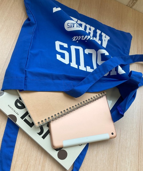 DISCUS（ディスカス）の「DISCUS/ディスカス プリントコットントート/BIGロゴ/カレッジ（トートバッグ・レディース・ブラック/レッド/ピンク/ベージュ/ブルー・FREE）」の12枚目の写真