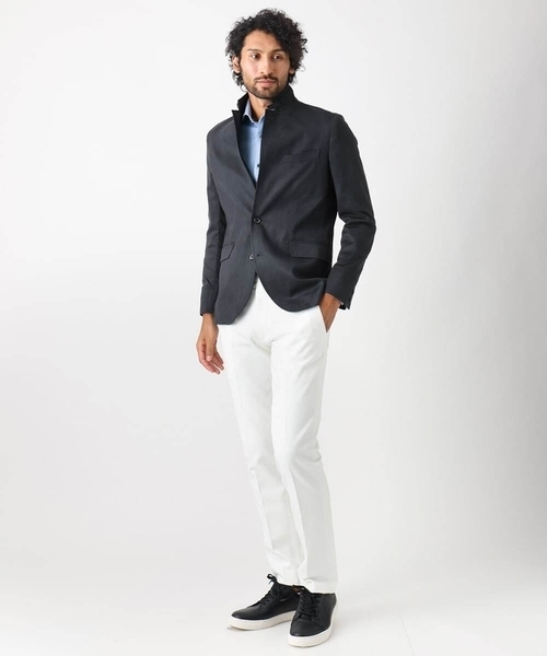 MICHEL KLEIN HOMME (ミッシェルクランオム)の「【撥水】プレビアへリンボンスラックスパンツ(スラックス・メンズ・ブラック/ホワイト/ライトグレー・MEDIUM/LARGE/X-LARGE)」の10枚目の写真