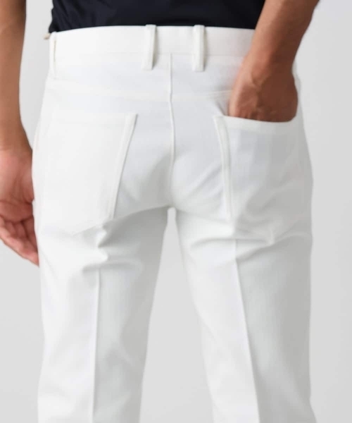MICHEL KLEIN HOMME (ミッシェルクランオム)の「【撥水】プレビアへリンボンスラックスパンツ(スラックス・メンズ・ブラック/ホワイト/ライトグレー・MEDIUM/LARGE/X-LARGE)」の5枚目の写真