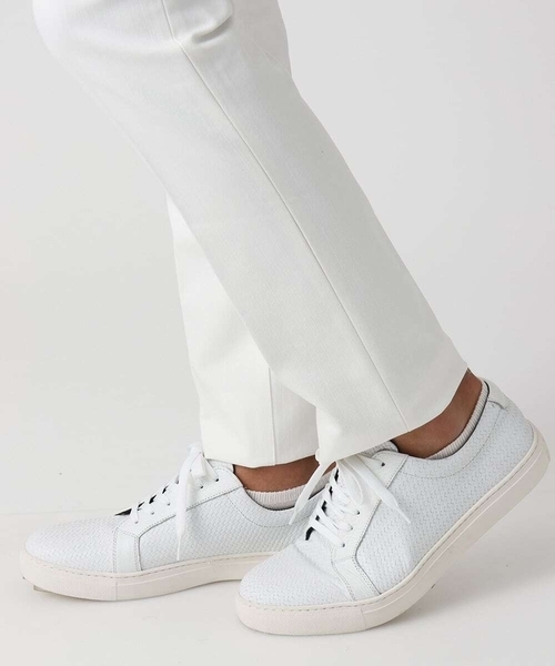 MICHEL KLEIN HOMME (ミッシェルクランオム)の「【撥水】プレビアへリンボンスラックスパンツ(スラックス・メンズ・ブラック/ホワイト/ライトグレー・MEDIUM/LARGE/X-LARGE)」の4枚目の写真
