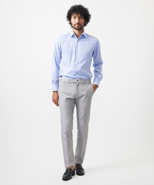 MICHEL KLEIN HOMME (ミッシェルクランオム)の「【撥水】プレビアへリンボンスラックスパンツ(スラックス・メンズ・ブラック/ホワイト/ライトグレー・MEDIUM/LARGE/X-LARGE)」の12枚目の写真