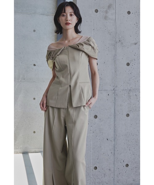 niana(ニアナ)の「ノットシャツドッキングセットアップドレス 2点セット パンツドレス セパレート ワイドパンツ 結婚式 二次会 同窓会 成人式 お呼ばれ パーティードレス オケージョンドレス(パンツドレス・レディース・チャコール/ベージュ/ブラック・L/M/S)」の18枚目の写真