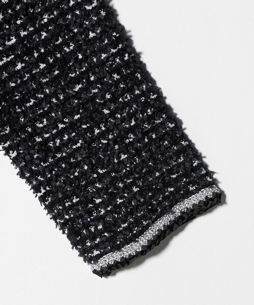 セール】ツイードライク ニットカーディガン（カーディガン/ボレロ