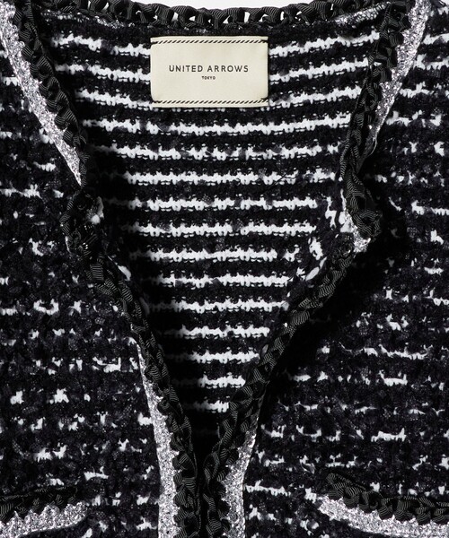 UNITED ARROWS(ユナイテッドアローズ)の「ツイードライク ニットカーディガン(カーディガン/ボレロ・レディース・オフホワイト/ブラック・FREE)」の16枚目の写真