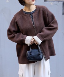 MONO-MART | バイカラー ルーズ ニットカーディガン(カーディガン/ボレロ)