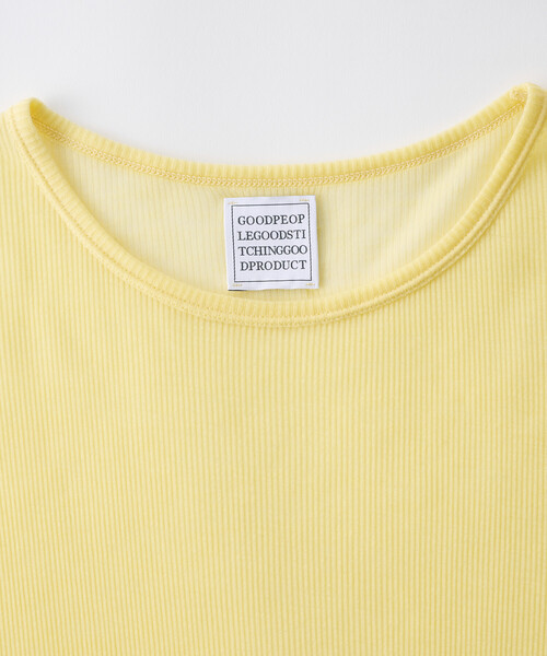 GOOD PEOPLE GOOD STITCHING GOOD PRODUCT(グッドピープルグッドスティッチンググッドプロダクト)の「GOODPEOPLE GOODSTITCHING GOODPRODUCT/グッドピープルグッドスティッチンググッドプロダクト Crew Neck Long Sleeve T / クルーネック シアーロングスリーブTシャツ(Tシャツ/カットソー・レディース・ブラック/チャコールグレー/ホワイト・SMALL)」の15枚目の写真
