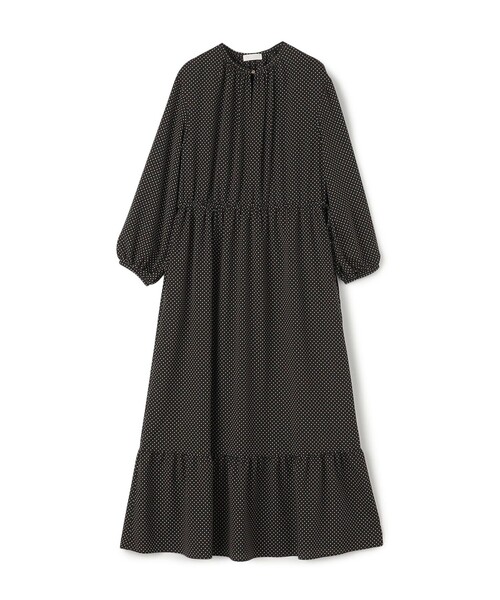 ミニドットプリント ティアードワンピース（ワンピース）｜BALLSEY