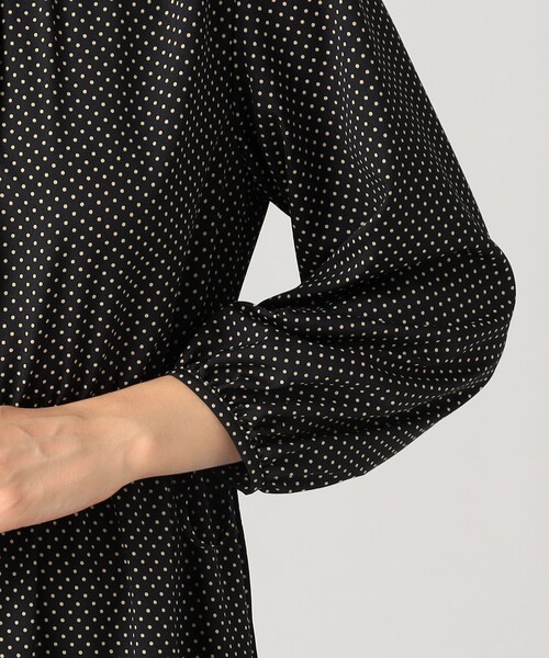 ミニドットプリント ティアードワンピース（ワンピース）｜BALLSEY