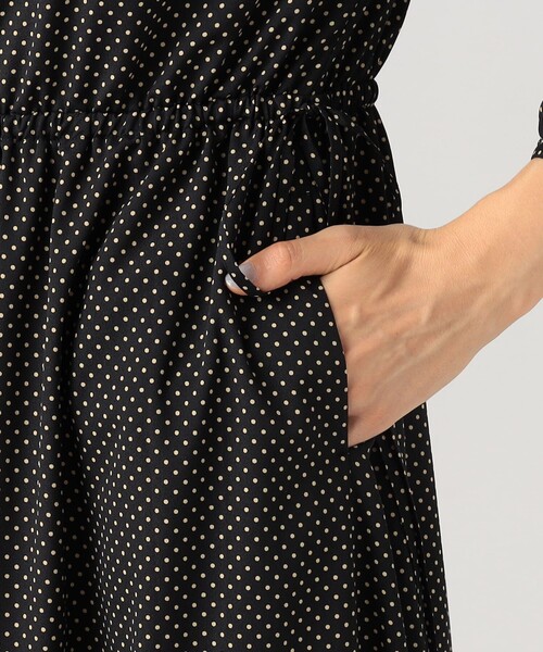 ミニドットプリント ティアードワンピース（ワンピース）｜BALLSEY