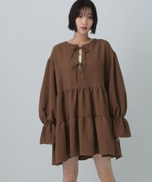 LOWRYS FARM | ティアードミニワンピースＬＳ　581975(ワンピース)