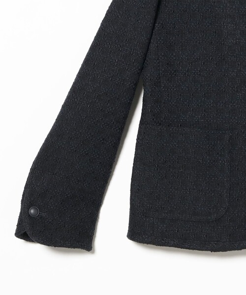 Demi-Luxe BEAMS（デミルクス ビームス）の「ミックスツイード ジャケット【セレモニー・フォーマル】（ノーカラージャケット・レディース・ベージュ/ネイビー・38/36）」の19枚目の写真