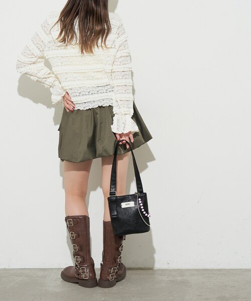 GRAIN(グレイン)の「【GRAIN/グレイン】ビーズチャーム付きベルトバッグ(トートバッグ・レディース・ブラック/レッド/サックスブルー・FREE)」の22枚目の写真