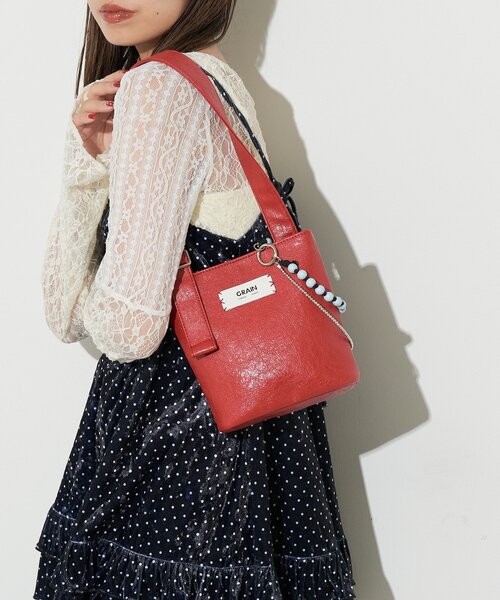 GRAIN(グレイン)の「【GRAIN/グレイン】ビーズチャーム付きベルトバッグ(トートバッグ・レディース・ブラック/レッド/サックスブルー・FREE)」の14枚目の写真