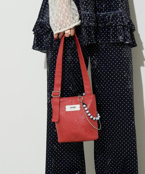 GRAIN(グレイン)の「【GRAIN/グレイン】ビーズチャーム付きベルトバッグ(トートバッグ・レディース・ブラック/レッド/サックスブルー・FREE)」の13枚目の写真