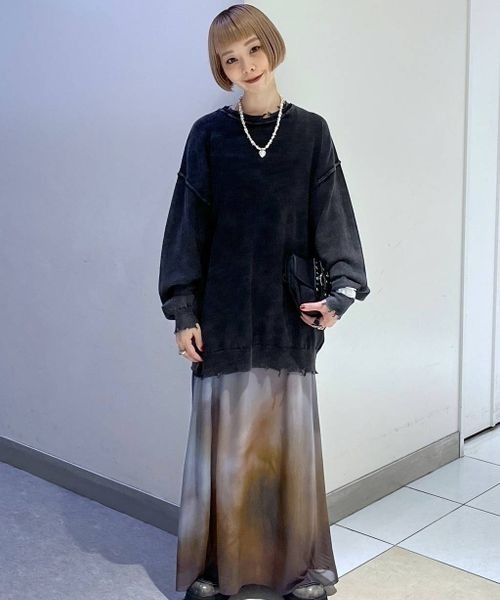 JEANASIS（ジーナシス）の「12Gストーンウォッシュカットライクプルオーバー/595826（ニット/セーター・レディース・グリーン系その他/ブラウン/グレー/ブラック・FREE）」の5枚目の写真