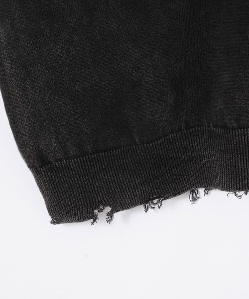 JEANASIS（ジーナシス）の「12Gストーンウォッシュカットライクプルオーバー/595826（ニット/セーター・レディース・グリーン系その他/ブラウン/グレー/ブラック・FREE）」の12枚目の写真