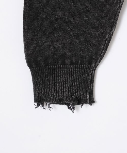 JEANASIS（ジーナシス）の「12Gストーンウォッシュカットライクプルオーバー/595826（ニット/セーター・レディース・グリーン系その他/ブラウン/グレー/ブラック・FREE）」の11枚目の写真