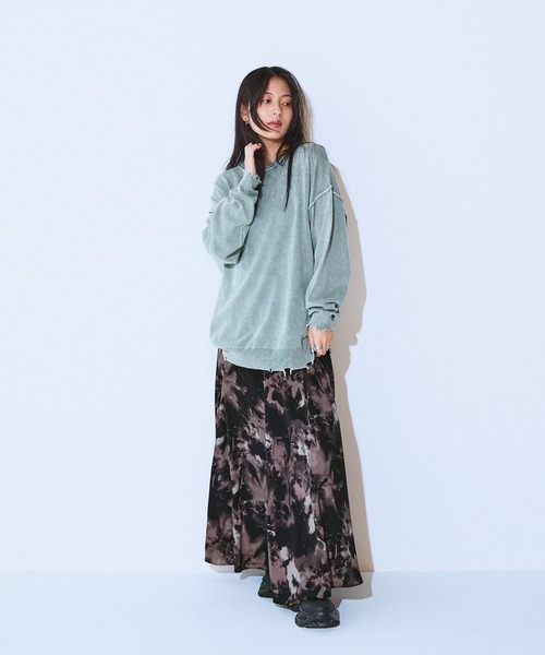 JEANASIS（ジーナシス）の「12Gストーンウォッシュカットライクプルオーバー/595826（ニット/セーター・レディース・グリーン系その他/ブラウン/グレー/ブラック・FREE）」の18枚目の写真