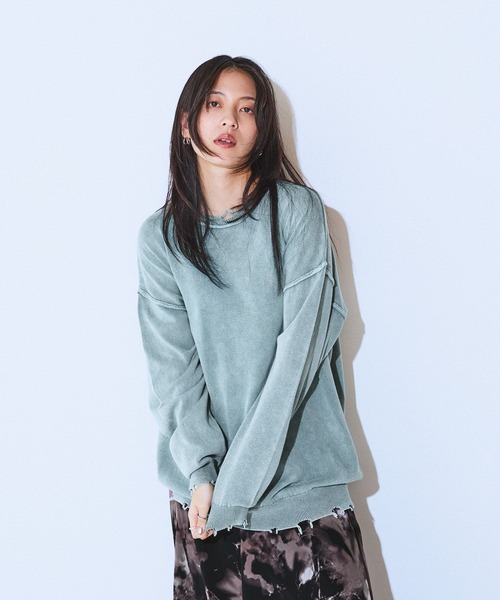 セール】12Gストーンウォッシュカットライクプルオーバー/595826