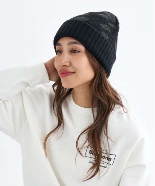 BILLABONG(ビラボン)の「BILLABONG/ビラボン ビーニー JACQURD MOHAIR MIX BEANIE BF014-908(ニットキャップ/ビーニー・レディース・ブラック系その他/ベージュ系その他/ホワイト系その他・FREE)」の8枚目の写真