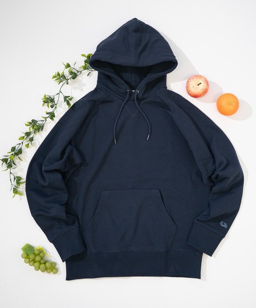 FRUIT OF THE LOOM（フルーツオブザルーム）の「【FRUIT OF THE LOOM】BASIC SWEAT HOODIE/ フルーツオブザルーム ベーシック スウェットパーカー（パーカー・メンズ・アイボリー/ネイビー/ブラック/杢グレー・S/M/L/XL）」の4枚目の写真