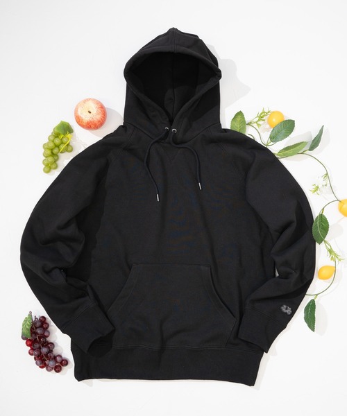 FRUIT OF THE LOOM（フルーツオブザルーム）の「【FRUIT OF THE LOOM】BASIC SWEAT HOODIE/ フルーツオブザルーム ベーシック スウェットパーカー（パーカー・メンズ・アイボリー/ネイビー/ブラック/杢グレー・S/M/L/XL）」の2枚目の写真