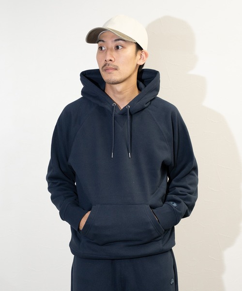 FRUIT OF THE LOOM（フルーツオブザルーム）の「【FRUIT OF THE LOOM】BASIC SWEAT HOODIE/ フルーツオブザルーム ベーシック スウェットパーカー（パーカー・メンズ・アイボリー/ネイビー/ブラック/杢グレー・S/M/L/XL）」の6枚目の写真
