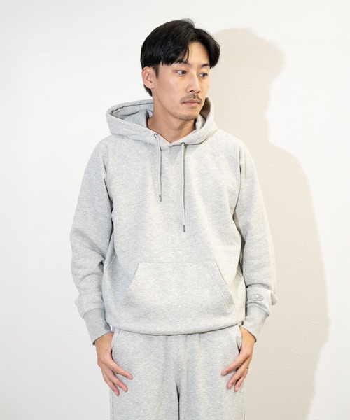 FRUIT OF THE LOOM（フルーツオブザルーム）の「【FRUIT OF THE LOOM】BASIC SWEAT HOODIE/ フルーツオブザルーム ベーシック スウェットパーカー（パーカー・メンズ・アイボリー/ネイビー/ブラック/杢グレー・S/M/L/XL）」の9枚目の写真
