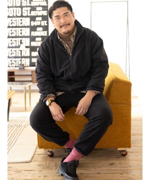 PIMLICO（ピムリコ）の「PIMLICO (ピムリコ) ウエストゴム フリース ロングパンツ（その他パンツ・メンズ・カーキ/ネイビー/ブラック・X1(3L～4L)/X2(4L～5L)/X3(6L～7L)/X5(9L～10L)/X4(8L～9L)）」の5枚目の写真