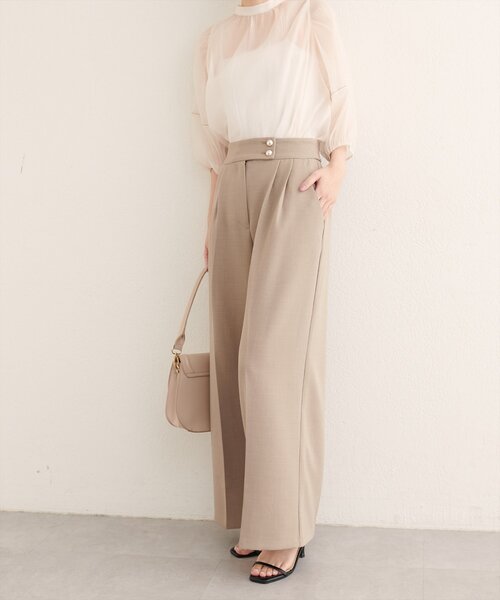 セール】【WEB限定】金釦タックワイドパンツ（その他パンツ