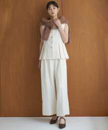 natural couture | 【WEB限定】金釦タックワイドパンツ(その他パンツ)