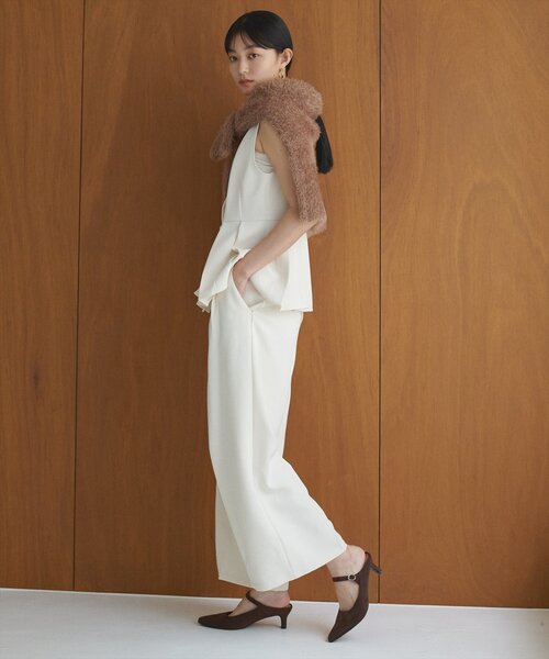 natural couture（ナチュラルクチュール）の「【WEB限定】金釦タックワイドパンツ（その他パンツ・レディース・ブラウン/ベージュ/ブラック/オフホワイト・FREE）」の13枚目の写真