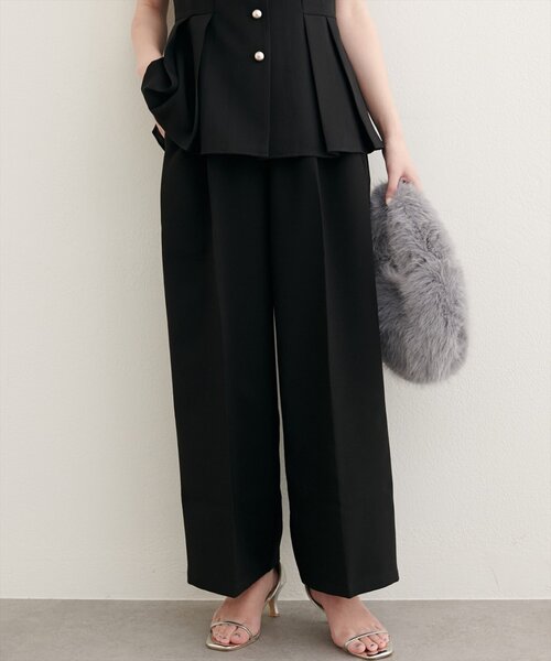 natural couture（ナチュラルクチュール）の「【WEB限定】金釦タックワイドパンツ（その他パンツ・レディース・ブラウン/ベージュ/ブラック/オフホワイト・FREE）」の10枚目の写真