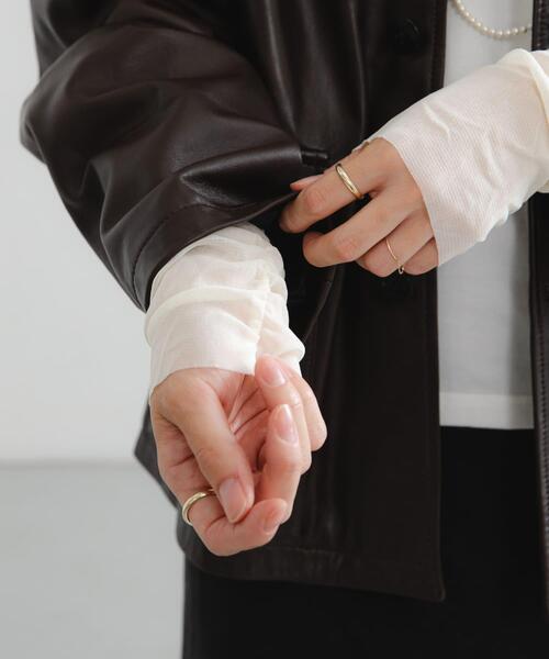 URBAN RESEARCH（アーバンリサーチ）の「チュール切り替えカットソー（Tシャツ/カットソー・レディース・オフホワイト/ブラック・FREE）」の3枚目の写真